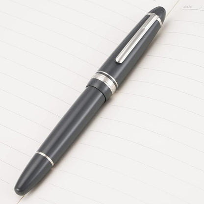 erofa Majohn P136 Piston Fountain Pen Medium Nib with Box, Gray Resin Writing Pen Set