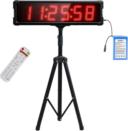 Race Clock with Tripod for Running Events, Large LED Stopwatch with Remote,Countdown/Count up Gym Timer for Home,Wall Digital Time Clocks