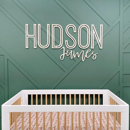 Personalized Nursery Name Sign - Custom Wooden Name Signs for Kids Room, Personalized Name Sign for Nursery - Perfect Baby Gift & Wall Name Decoration (NA31)