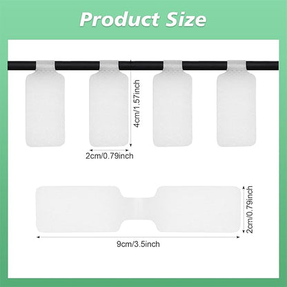 50 Pcs Cable Labels Nylon Writable Cord Tags Reusable Cable Cord Wire Labels for Electronics Office Computers Management and Identification