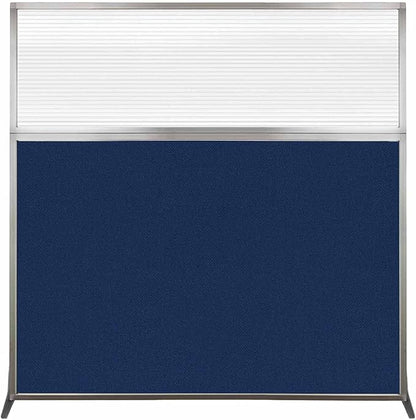 Versare Hush Screen Portable Room Divider | Workstation Wall Divider | Freestanding Privacy Hush Panels | Clear Fluted Windows | Fabric Office Divider Screen | Great for Room Separation