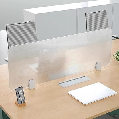 RCJCQSR Acrylic Frosted Privacy Free Standing Screen, Visual Distractions Privacy Panel Portable Desk Divider Guard for Table Top Workstation for Home Office(Size:50x40cm(19.7x15.7))