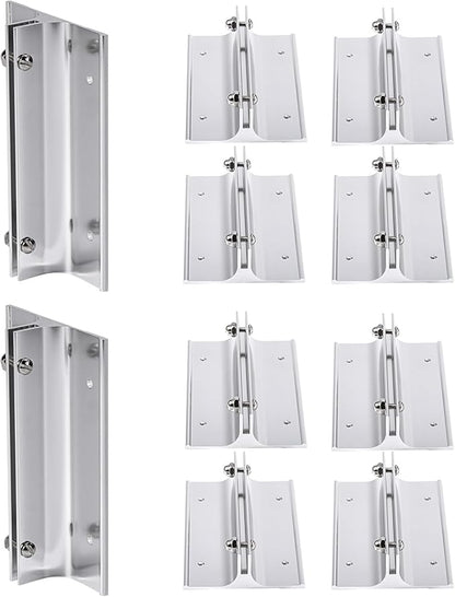 SINKAA Aluminum Corridor Sign Holder, 10 Pack Direct Sign Mount Bracket, Design for Restroom, Conference Room Classic Silver Signs - 4" Length, 1/8" Substrate - Easy to Install