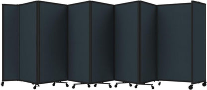 Versare Room Divider 360 Portable Wall Partition | Folding Panels | Large Freestanding Divider | Locking Wheels | Temporary Room Separator