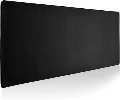 Reniteco Large Gaming Mouse Pad with Durable Stitched Edges, Non-Slip Rubber Base, Black Mousepad Mouse Mat Desk Pad for Home Office Gaming, 35.4''x15.7''x0.12'', Black