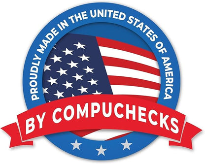 Compuchecks Check on Top Blank Check Paper - 250 Pack, Quick-Books & Laser Printer Compatible - Security Business Checks with Voucher - 8.5" x 11" Gold Pinstripe