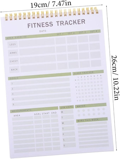 Mipcase Fitness Agenda Notebook Portable Workout Log for Daily Training and Goal Tracking Fitness Journal for Exercise Planning and Self-discipline