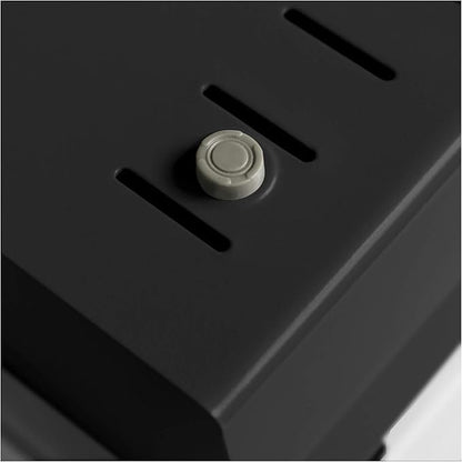 Acrimet Index Business Card Size File Holder Organizer Box Metal Base Heavy Duty (AZ Index Cards and Divider Included) (Black Color with Clear Crystal Plastic Lid Cover)
