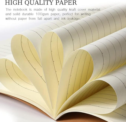 110 Pack A5 Composition Notebooks Bulk, Kraft Cover Lined Paper Journal for Traveler, Notes, Memo, Bulk Journals Notebook Sewn Brown College Ruled, 60 Pages, 8.3 x 5.5 Inch