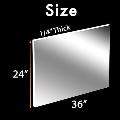 CALPALMY (2-Pack) 24 x 36 Clear Acrylic Sheet Plexiglass 1/4” Thick; Use for Craft Projects, Signs, Display Cases, Sneeze Guard and More; Cut with Cricut, Engraver, Power Saw or Hand Tools