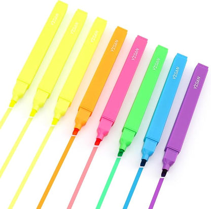 YISAN Highlighters Assorted Colors | Soft Tip, No Bleed, Journal Pens, 70955