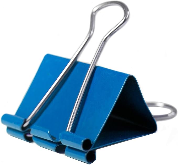 JAM PAPER Colorful Binder Clips - Large - 1 1/2 Inch (41 mm) - Assorted Binderclips - 6 Packs of 12