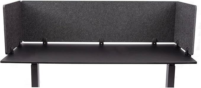 ReFocus™ Raw Clamp-On Acoustic Desk Divider – Reduce Noise and Visual Distractions with This Lightweight Desk Mounted Privacy Panel (Anthracite Gray, 59" x 16", 23.6" x 16", & 23.6" x 16")