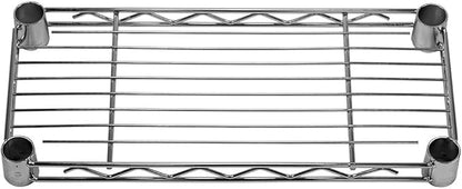 Shelving Inc. 8" d x 18" w Chrome Wire Shelving with 3 Tier Shelves, Weight Capacity 800lbs Per Shelf