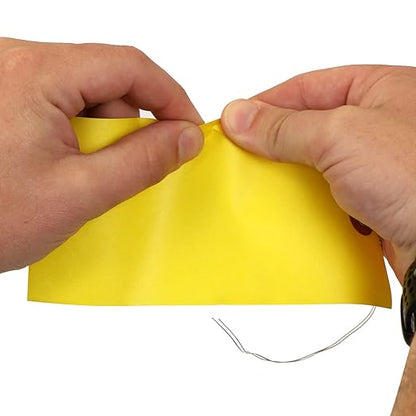 SmartSign Blank Tyvek Shipping Tags with Wire, Size #5 | 4 3/4" x 2 3/8", Pack of 100, Yellow, Made in USA
