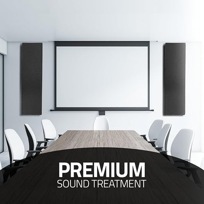 Tönnen Acoustic Panel White | Fiberglass 2-pack | Professional sound absorbing Panel | Decorative sound proof panel | wall panel (36x13x2 in) - White