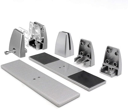 Sneeze Guard Clamp Bracket 4 Pcs Shield Base for Countertops, Heavy Duty Aluminum Partition Stand for Clear Acrylic Desktop Reception