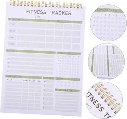 Mipcase Fitness Agenda Notebook Portable Workout Log for Daily Training and Goal Tracking Fitness Journal for Exercise Planning and Self-discipline