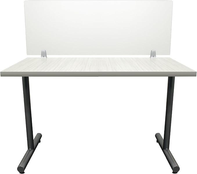 OBEX Clear Acrylic Desk Mounted Privacy Panel, 18" x 36", Clear