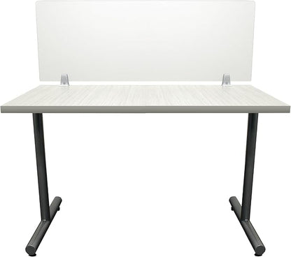 OBEX Clear Acrylic Desk Mounted Privacy Panel, 18" x 36", Clear