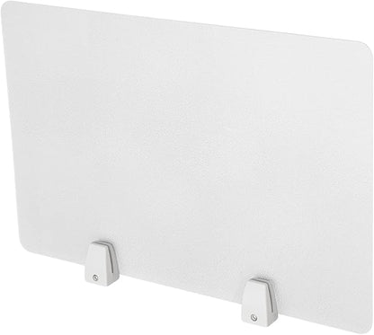 4 Pcs Desk Divider Privacy Panel, 23.6”L X15.8”W Frosted Acrylic Desk Privacy Panels with 8 Clamps for Offices Schools Call Centers (Frosted Color)