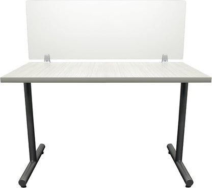 OBEX Frosted Acrylic Desk-Mounted Privacy Panel — 12" × 24"