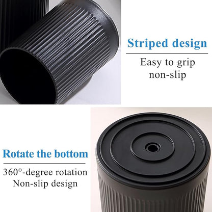 Kyraton Cooking Utensils Holder 2pcs, 360° Rotating Heavy Duty Plastic Kitchen Utensil Holder for Countertop, The Small Utensil Crock for Cutlery Silverware, Tooth Brush, Desk Pencil Pen