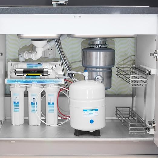 Geekpure 6 Stage Reverse Osmosis RO Drinking Water Filter System with UV Filter-75GPD