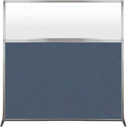 Versare Hush Screen Portable Room Divider | Workstation Wall Divider | Freestanding Privacy Hush Panels | Frosted Windows | Fabric Office Divider Screen | Great for Room Separation