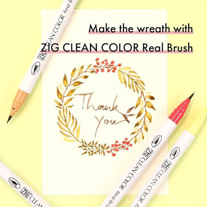 Kuretake ZIG CLEAN COLOR Real Brush 6 colors set 'Portrait colors Ⅱ' for illustration, design art, lettering, calligraphy, drawing