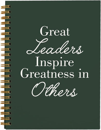 OXW Leadership Gifts Notebook Journal, Leader Gifts for Women Men, Meeting Notebook for Work, Thank You Gifts for Leader Boss Mentor Supervisor, Dark Green Spiral Notebook 5.5 x 8.3