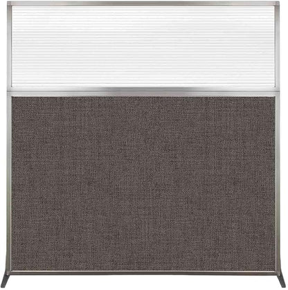 Versare Hush Screen Portable Room Divider | Workstation Wall Divider | Freestanding Privacy Hush Panels | Clear Fluted Windows | Fabric Office Divider Screen | Great for Room Separation