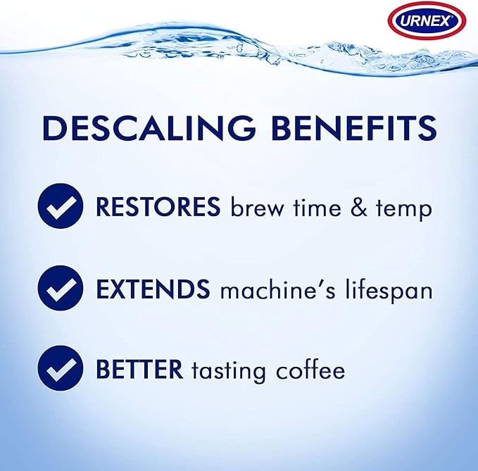Descaling Powder Solution - 4 Uses - Activated Scale Remover for use with Keurig 1.0/2.0, Home Coffee and Espresso Machines, Kettles, Garment Steamers