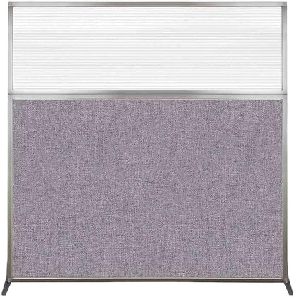 Versare Hush Screen Portable Room Divider | Workstation Wall Divider | Freestanding Privacy Hush Panels | Clear Fluted Windows | Fabric Office Divider Screen | Great for Room Separation