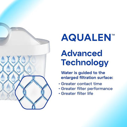 AQUAPHOR Water Filter Jug Amethyst Black 1 X MAXFOR+ Filter Included I Capacity 2.8l I Fits in the Fridge Door I Reduces Limescale Chlorine & Microplastics