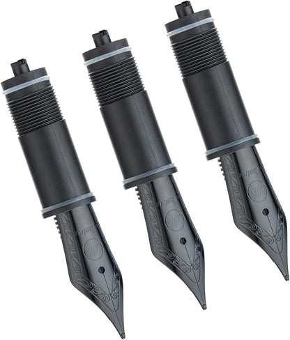Asvine 3 PCS Fountain Pen Black Nib, Size 6 Medium Nib V169, P20, P30 and V126