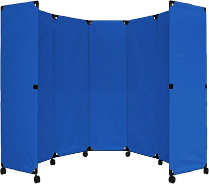 Versare MP10H Portable Folding Wall Partition | Economical 5 Panel Design | Portable Room Divider On Wheels | Adjustable, Freestanding Setup | Multiple Widths