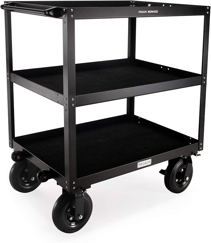 PROAIM Bowado 36" Video Camera Production Cart for Photographer, Videographer & Filmmaker. Payload up to 200kg/440lb. Collapsed Design (CT-BWDO-36)