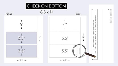 Compuchecks Check on Top Blank Check Paper - 2500 Pack, Quick-Books & Laser Printer Compatible - Security Business Checks with Voucher - 8.5" x 11" Gold Diamond