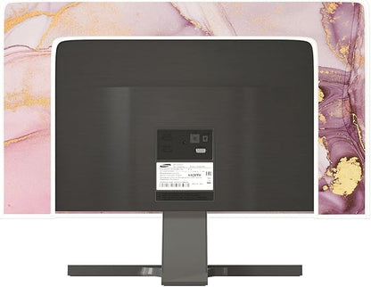 Baocicco Pink Gold Marble Waterproof Screen TV Cover 75 Inch Decorative Modern Television Cover for Home TV Screen Texture Dust Proof Monitor Covers for Television Screen LED LCD OLED TVs