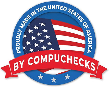 Compuchecks Check on Top Blank Check Paper - 100 Pack, Quick-Books & Laser Printer Compatible - Security Business Checks with Voucher - 8.5" x 11" Green Marble