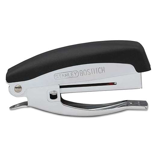 Bostitch Office Deluxe 20 Sheet Hand-Held Stapler with Anchor Hole, Chrome/Black (42100)