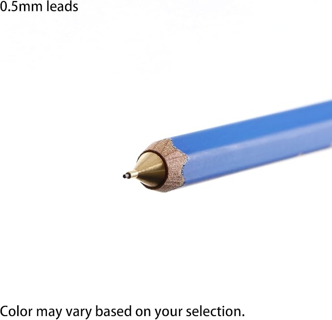 MARK'STYLE Tous Les Jours Wooden Mechanical Pencil – 0.5mm Tip with Eraser – Made in Japan – For Drawing, Drafting, Sketching, School & Office Use (Light Pink)