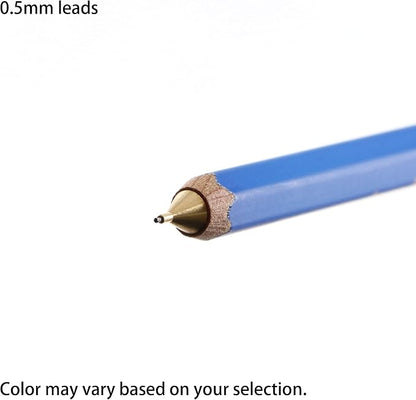 MARK'STYLE Tous Les Jours Wooden Mechanical Pencil – 0.5mm Tip with Eraser – Made in Japan – For Drawing, Drafting, Sketching, School & Office Use (Light Pink)
