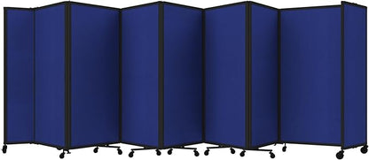 Versare Room Divider 360 Portable Wall Partition | Folding Panels | Large Freestanding Divider | Locking Wheels | Temporary Room Separator