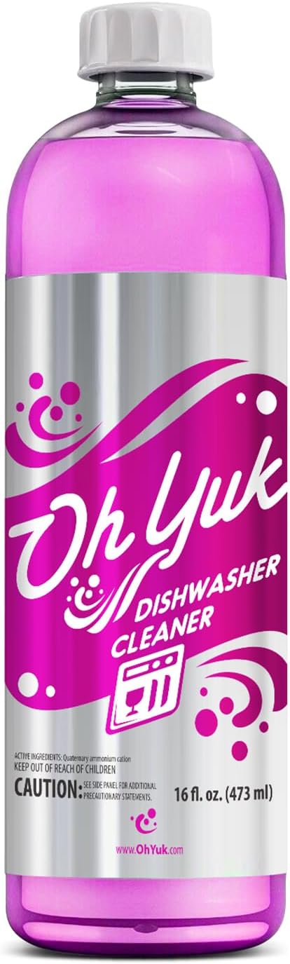Oh Yuk Dishwasher Cleaner, Descaler, And Deodorizer – Removes Grease, Odors, And Buildup – Natural Orange Scent – Septic Safe Formula For A Fresh Dishwasher – Deep Cleans All Machine Models – 16 Fl oz