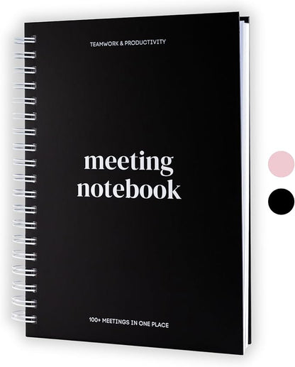 Lamare Meeting Notebook for Work Organization – Perfect Work Notebook for Note Taking, Meeting Planner and Office Supplies for Men & Women