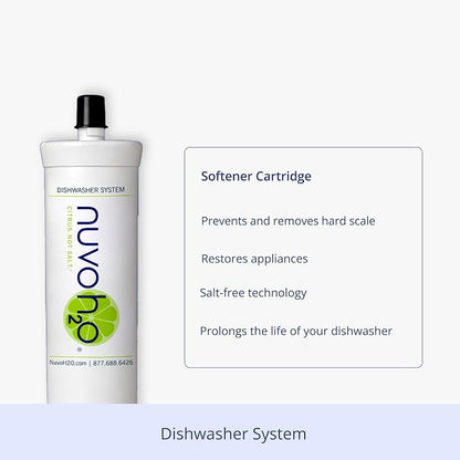 NuvoH2O Dishwasher System – Prevents & Removes Hard Water Scale, Extends Dishwasher Life, Compact & Easy to Install