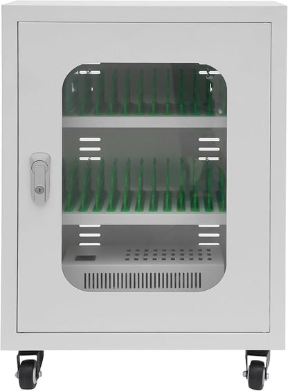 QUEWATSA Cell Phone Charging Station, 30-Device Rechargeable Mobile Phones Charging Cabinet, Locking and Charging Phone Storage Box, Mobile Charging Cart, Lockable Device Charging Locker
