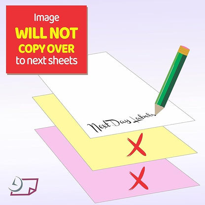 "Plain" Collated Color Paper (Not Carbonless) for Laser and Ink Jet Printers (Pack of 500 Sheets 3 Part)